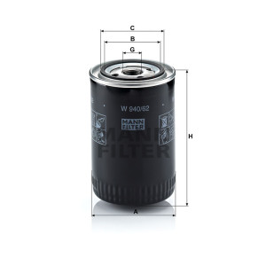 Фильтр масляный MANN-FILTER W 940/62